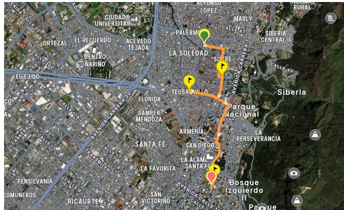 Mapa del recorrido