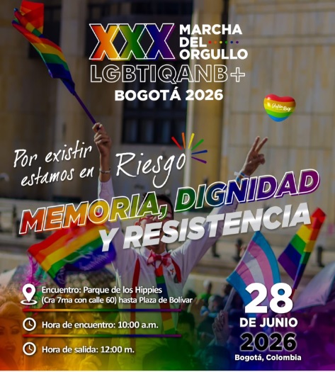La gran marcha LGBTIQANB+ en Bogotá está programada para el domingo 28 de junio. Foto: Cortesía de la Mesa de Trabajo LGBT Bogotá.
