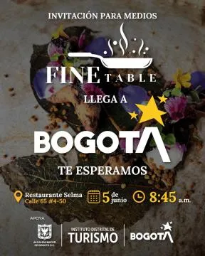 Fine Dining Table llega por primera vez a Sudamérica y Bogotá será la sede de su primera gala en el continente