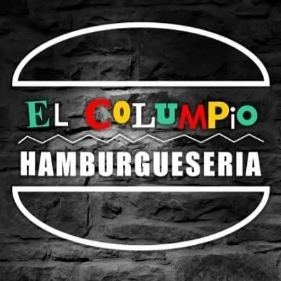  Logo de El Columpio Hamburguesería sobre fondo de ladrillo.