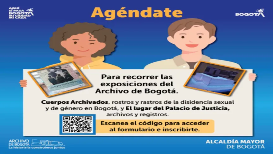 Invitación a recorrer la historia de Bogotá con las exposiciones "Cuerpos Archivados" y "El lugar del Palacio de Justicia".