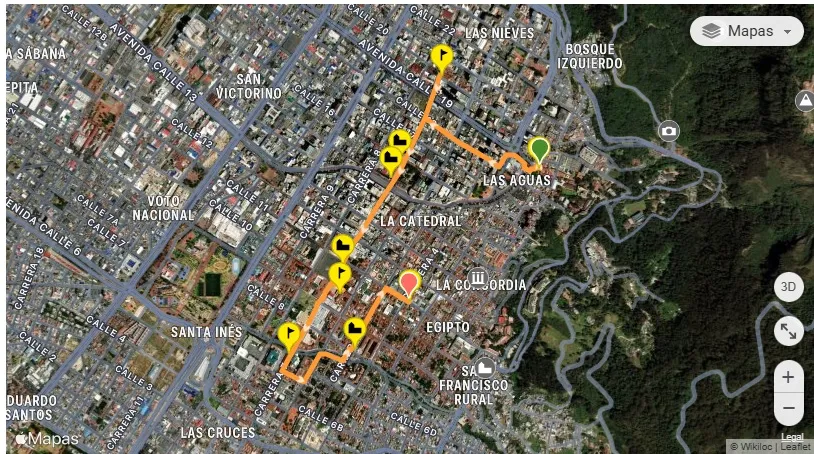 Mapa del recorrido