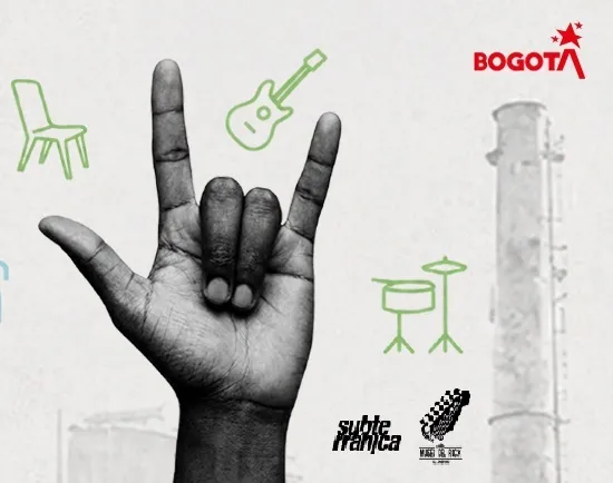 Bogotá suena a rabia, niebla y memoria. Te invitamos a un taller gratuito para descubrir cómo el rock se convirtió en un sonido de nuestras calles