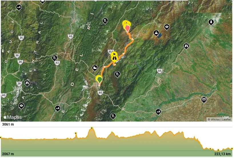 Mapa del recorrido