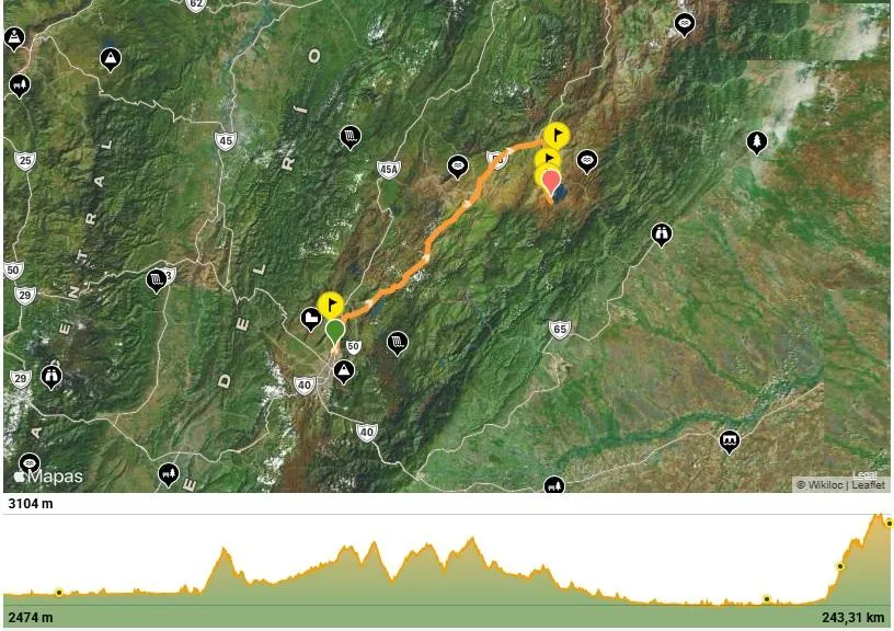 Mapa del recorrido